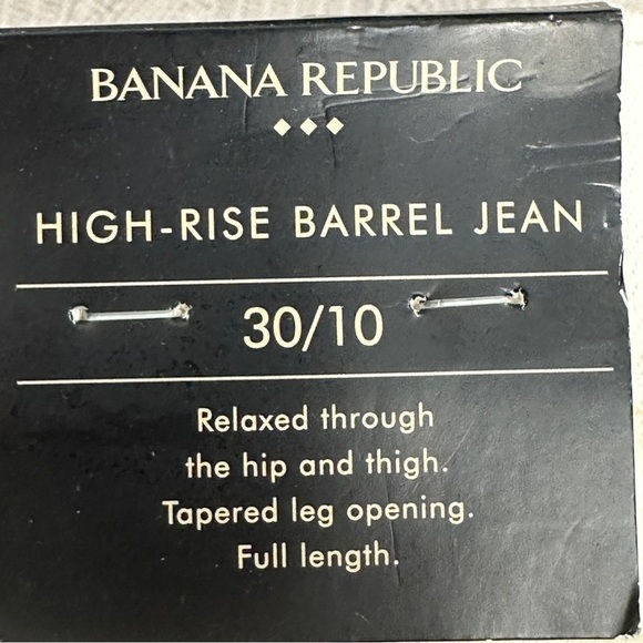Banana Republic high rise barrel jean, size 30/10, utility, spring, trendy - Picture 3 of 13